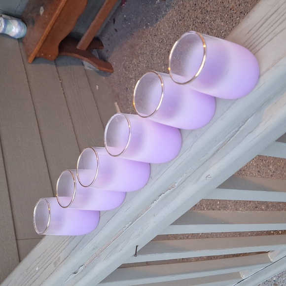 MCM VTG Blendo purple frosted glass 7 piece set 💜 - Picture 7 of 8